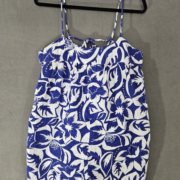 Madewell Lightestspun Tie-Back Cover-Up Romper in Tropicale Floral Graphic Tropi - Picture 10 of 10